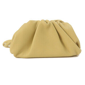 BOTTEGA VENETA Beige Leather Pouch
